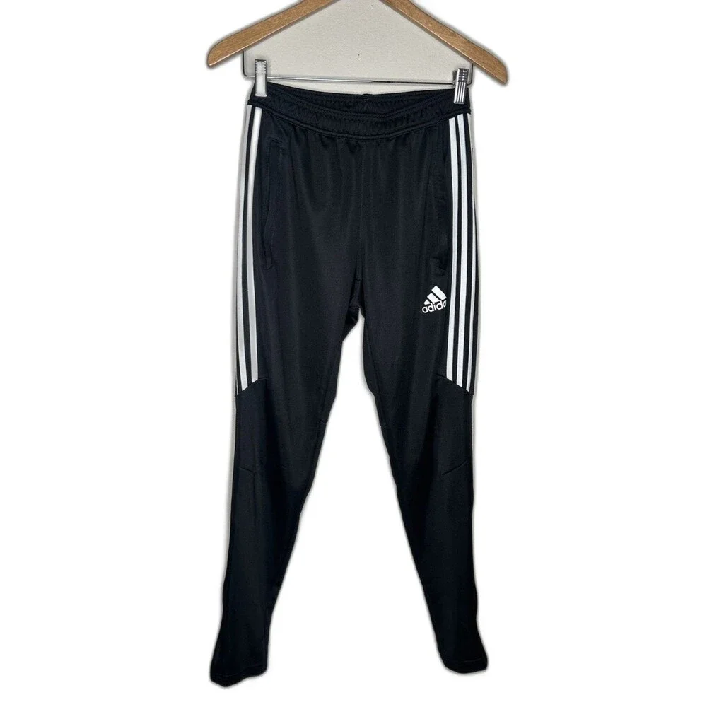 Adidas Mens Size Small Classic Black Soccer Tiro Training Athletic Pants *READ*